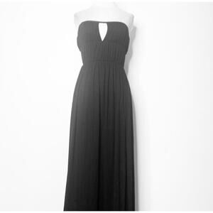 Rachel Pally strapless cut out  black maxi dress sz S small